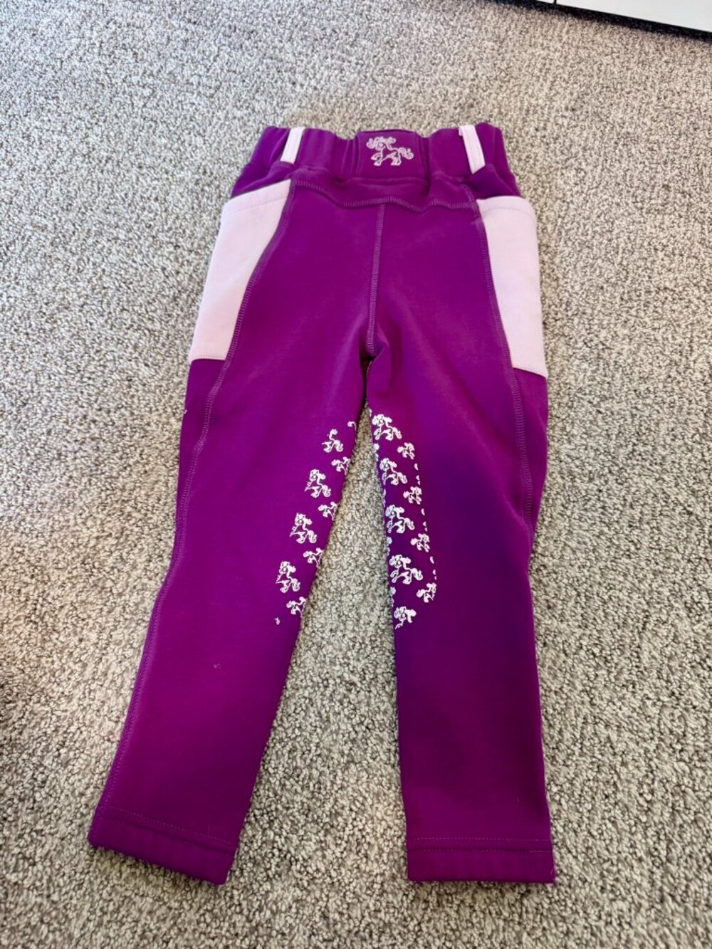 Children’s Equestrian Fleece-Lined Riding Tights - Picture 3 of 3